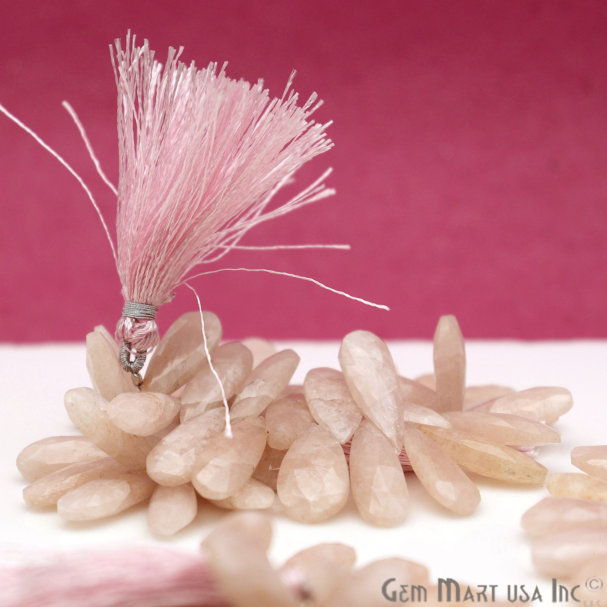 Moganite Pears 24x9mm Crafting Beads Gemstone Strands 8INCH - GemMartUSA