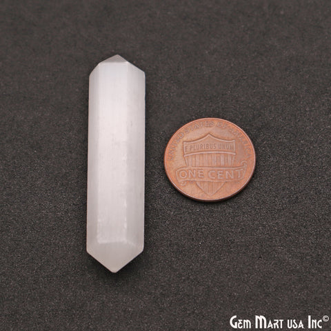 Selenite 39x38mm Crystal Double Terminated Point Pendant - GemMartUSA