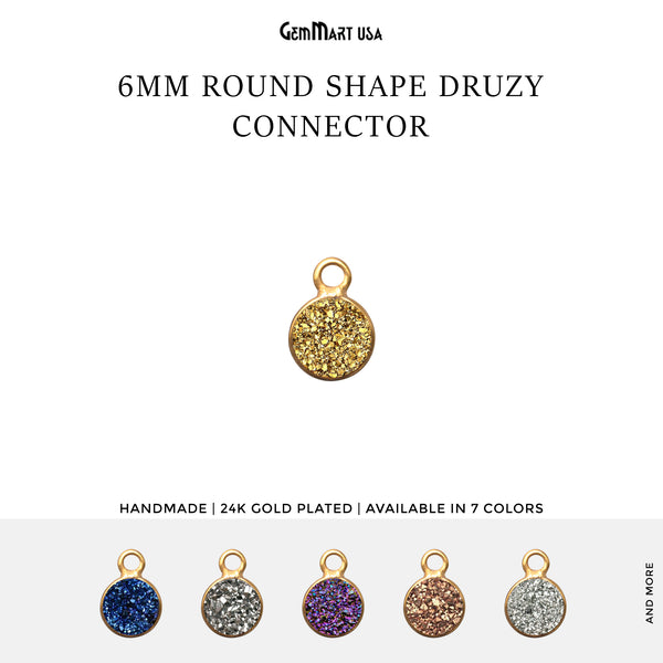 Titanium Druzy 6mm Round...