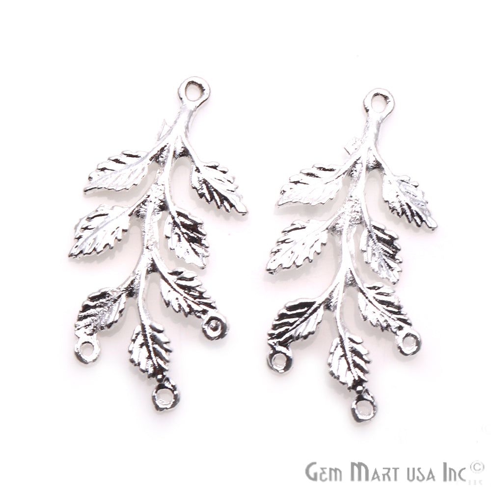 Leaf Shape Findings, Filigree Findings, Findings, Jewelry Findings, 34x15mm (50063) - GemMartUSA