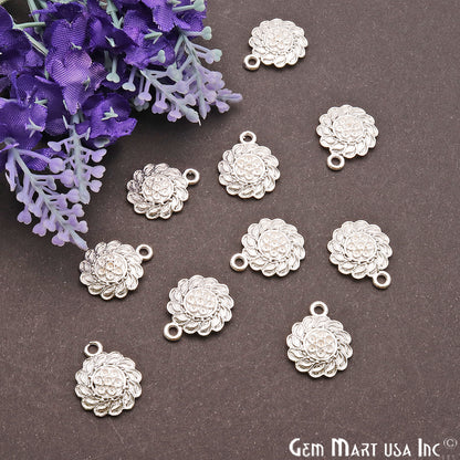 5pc Lot Swirl Flower Finding 18x14mm Chandelier Jewelry Charm (Pick Plating) - GemMartUSA