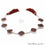 Red Tiger Eye Free Form 18x15mm Silver Edged Crafting Beads Gemstone Strands 9INCH - GemMartUSA