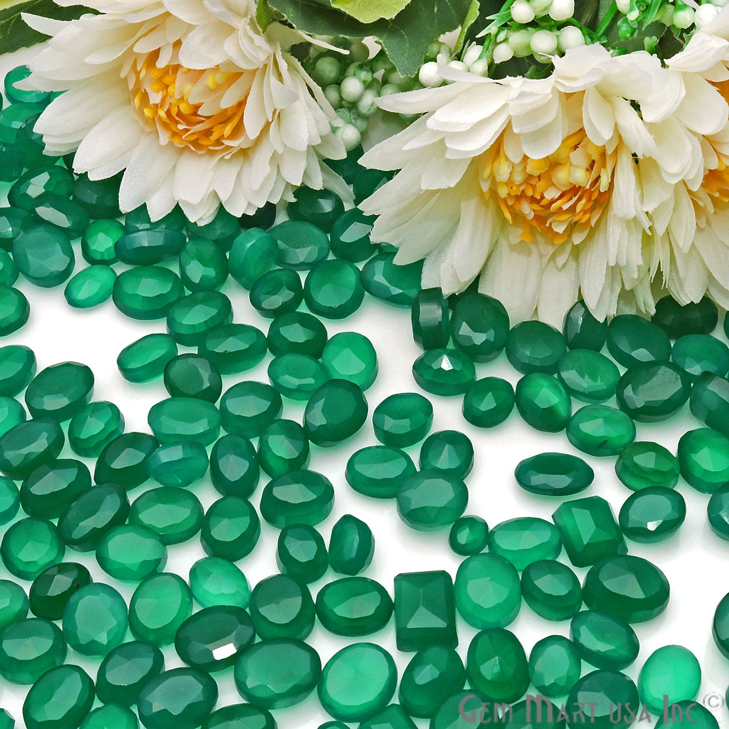 Natural Green Onyx Mix Shape Loose Gemstones,Precious Stones - GemMartUSA