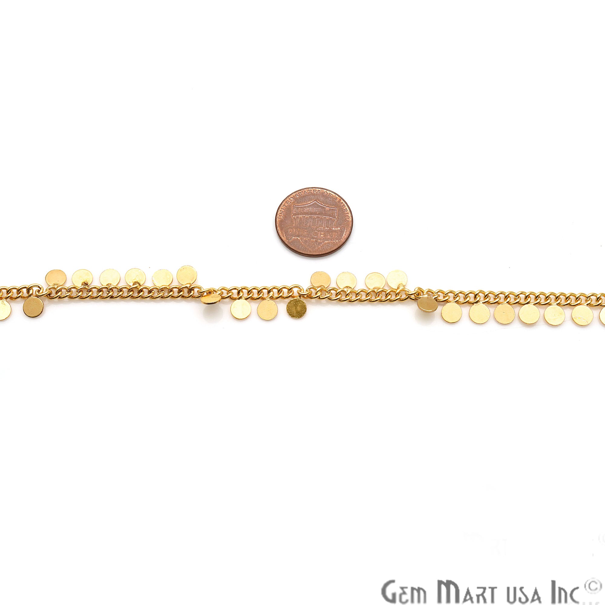 Round Finding Gold Plated Station Rosary Chain - GemMartUSA
