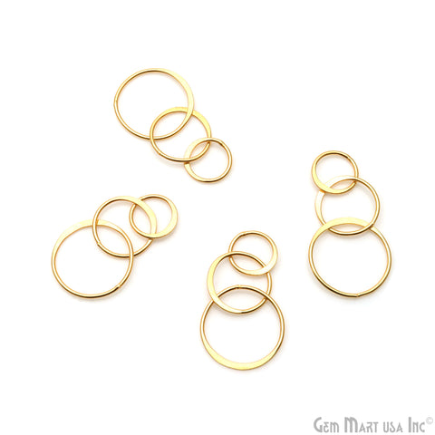 Round Hoop 48x24mm Dangle Gold Plated Earring Finding