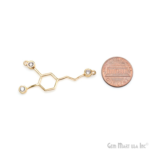 Dopamine Molecule Pendant 45x11mm Chemistry Necklace, Science Necklace