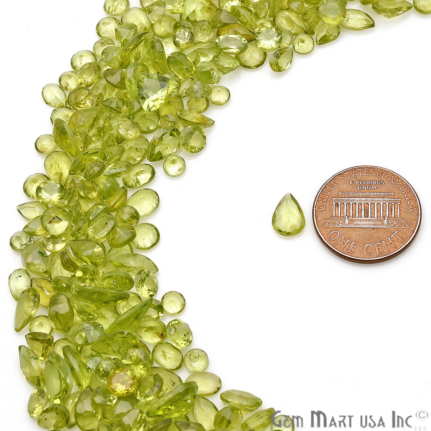 50 Carat Peridot Mix Shape Wholesale Loose Gemstones - GemMartUSA