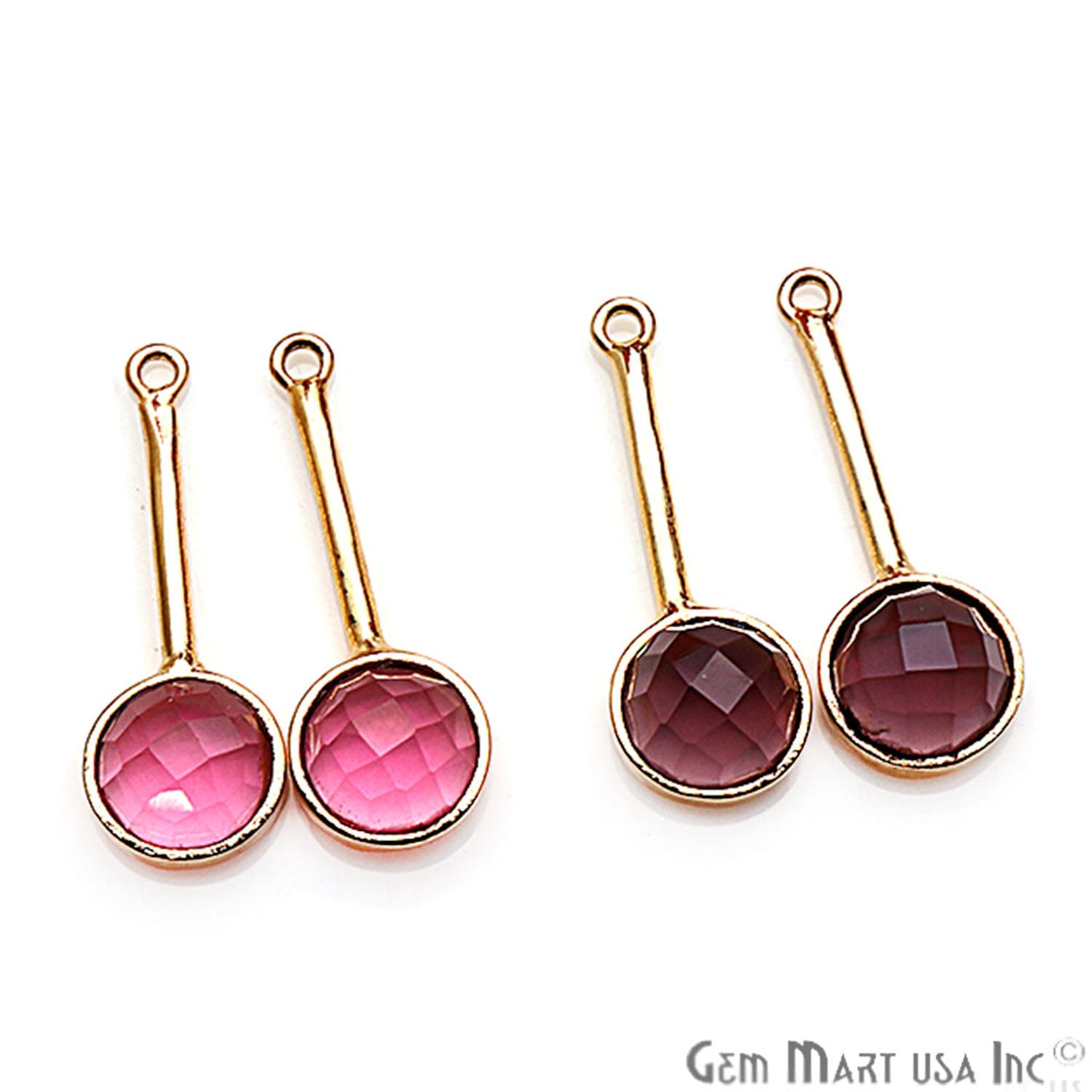 DIY Gemstone Long Dangle Drop Chandelier Earring Connector 1 Pair (Pick Stone) - GemMartUSA