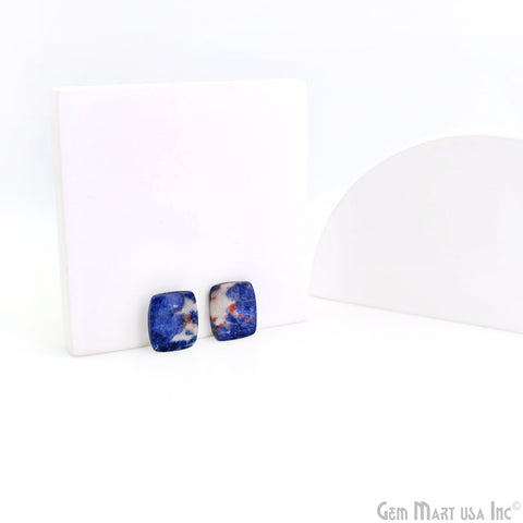 Sodalite Cushion Shape 17x14mm Loose Gemstone For Earring Pair