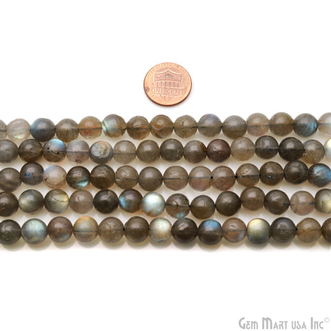 Labradorite Rondelle Beads, 13 Inch Gemstone Strands, Drilled Strung Nugget Beads, Faceted Round, 9-10mm