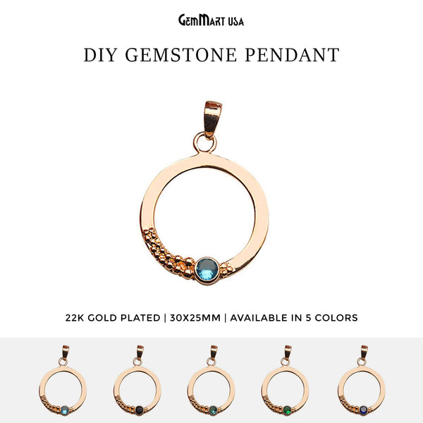 DIY Gemstone Gold Plated...
