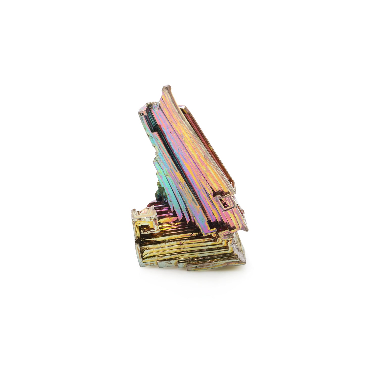 Bismuth Crystal Rainbow Bismuth XXL Crystal Cluster Display Specimen Mineral Decor Pyramid Teaching Tools Stone Educational Rock Peacock Ore