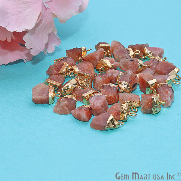 Rough Sunstone Bead 13x8mm...