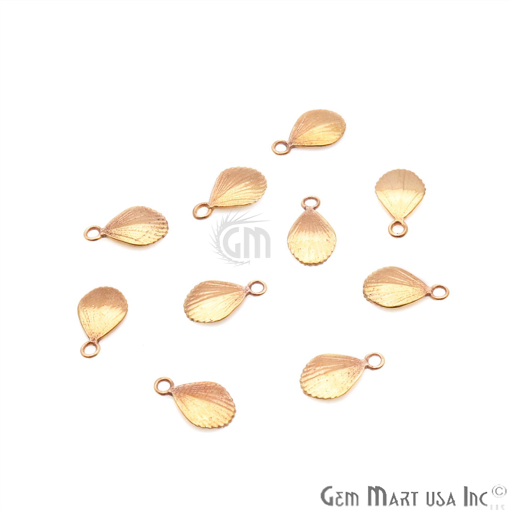 Pears Shape 11x6mm Gold Plated Finding Charm, DIY Jewelry - GemMartUSA