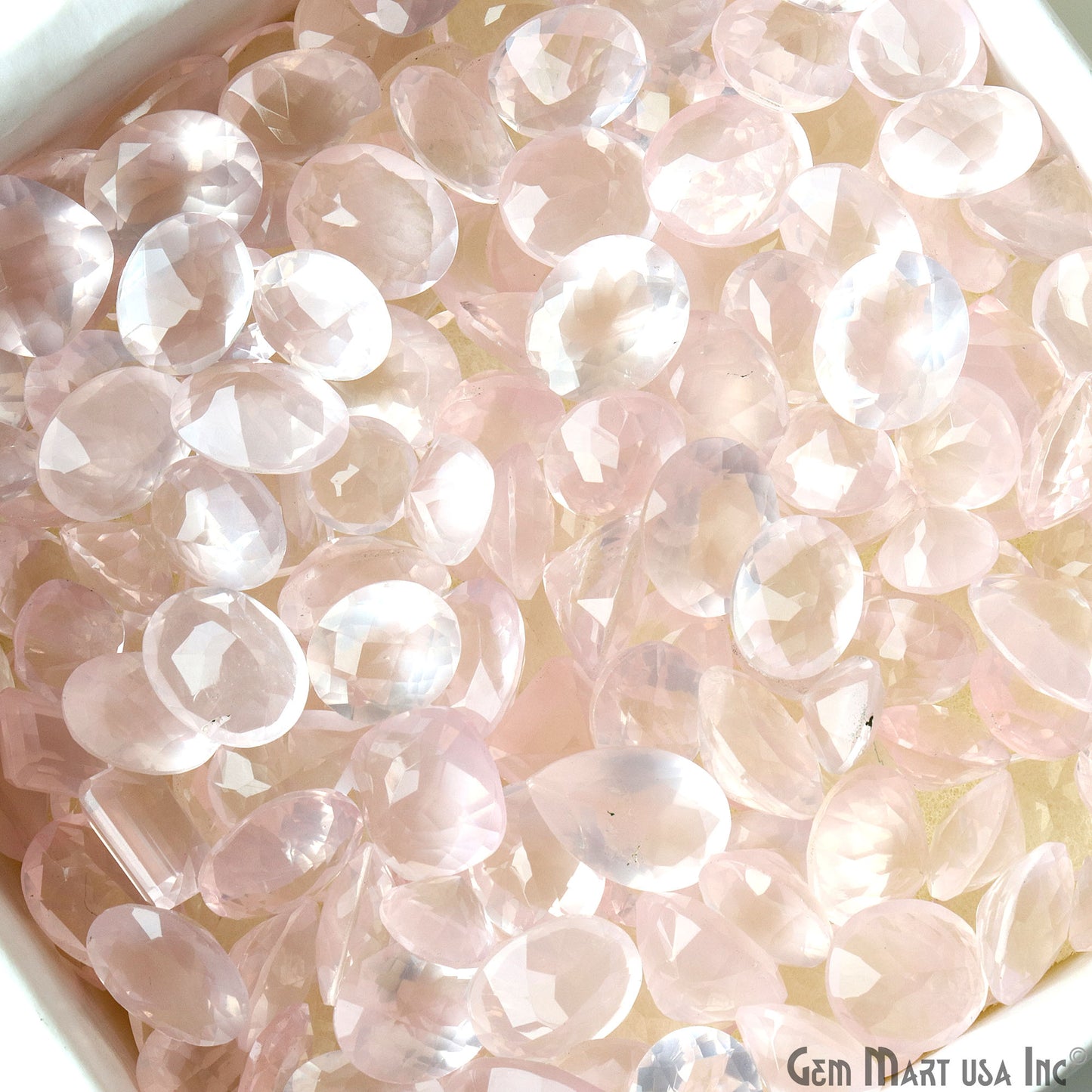 100ct Rose Quartz Mix Shape And Mix Size Faceted Loose Gemstone