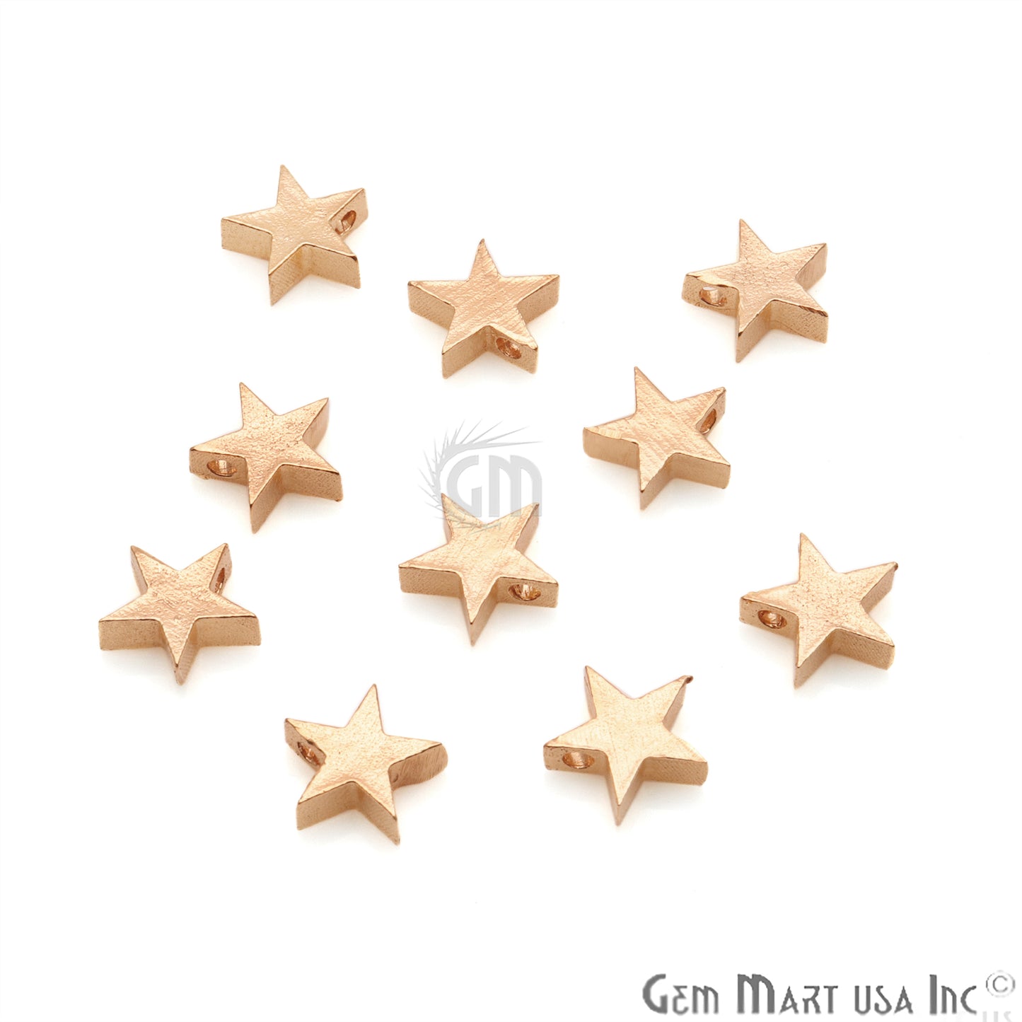 Star Shape 11x9mm Gold Plated Finding Charm, DIY Jewelry - GemMartUSA