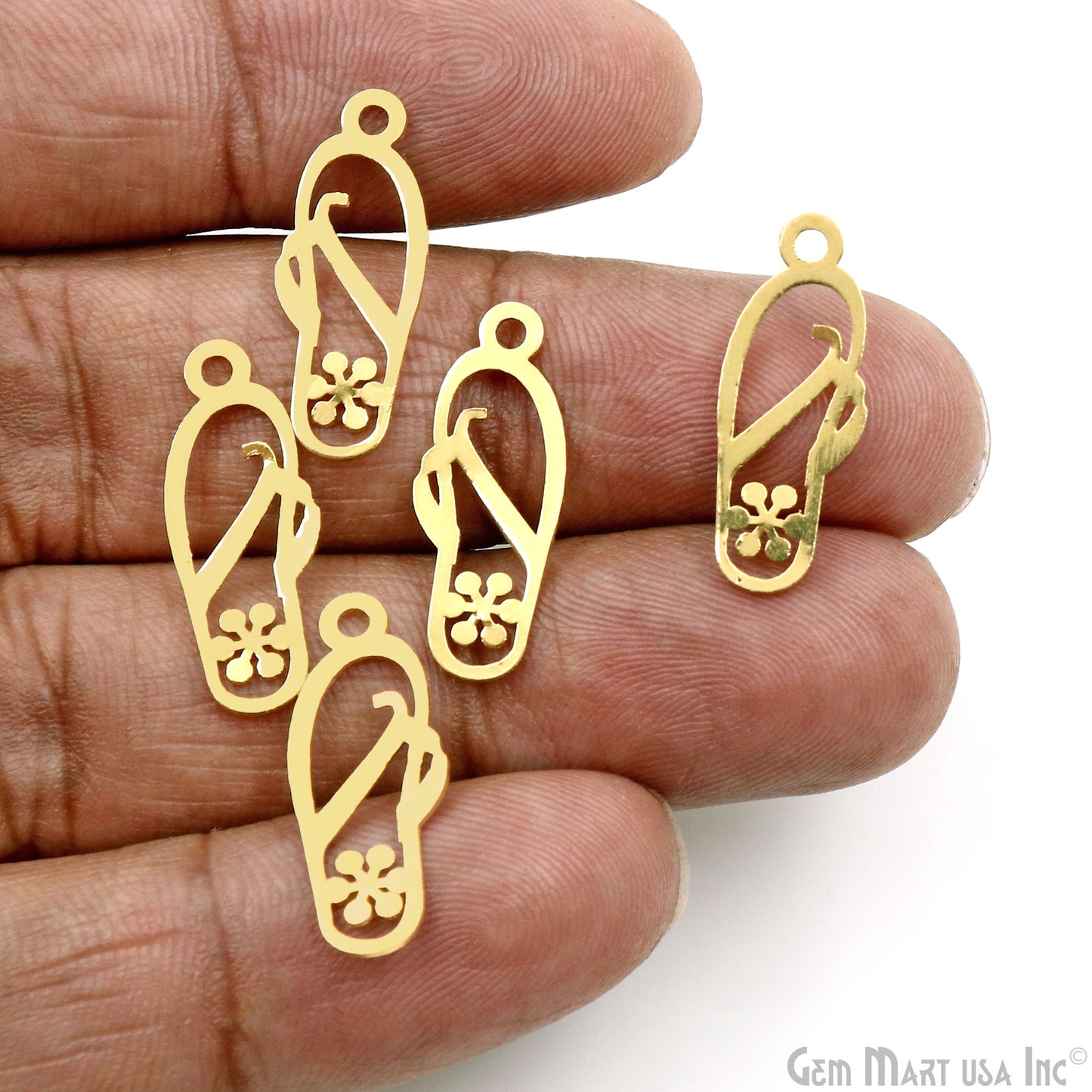 Slipper Shape Metal 23.5x9mm Finding Charm Connector