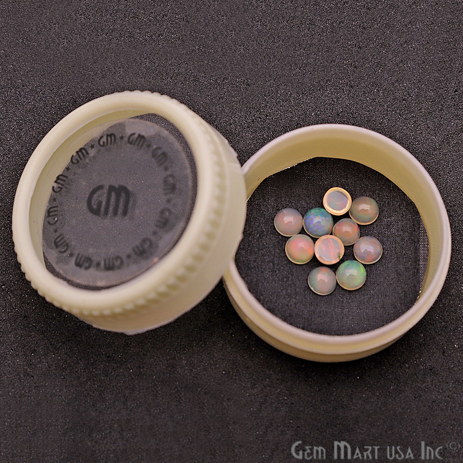 10pc Lot Natural Opal Gemstone 4mm Round Beads Cabochons Loose Precious Stones - GemMartUSA