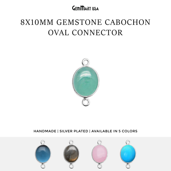 Cabochon Oval 8x10mm Silver...