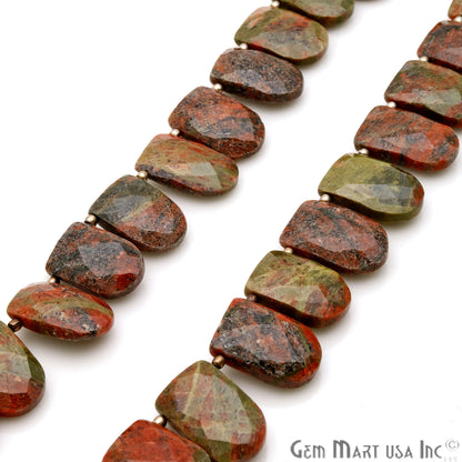 Unakite U Shape 16x12mm Crafting Beads Gemstone Strands 8 Inch - GemMartUSA