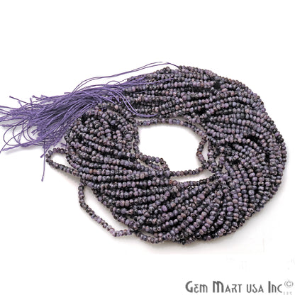 Charoite Jade 3-4mm Faceted Rondelle Beads Strands 14Inch - GemMartUSA