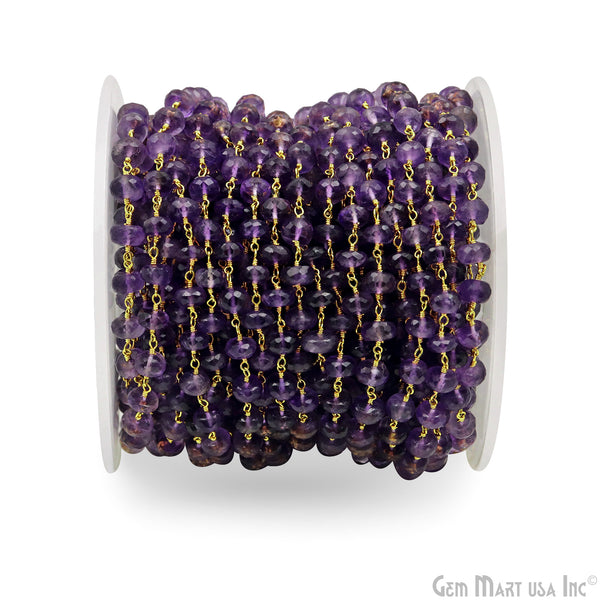 Amethyst Beads Gold Plated...
