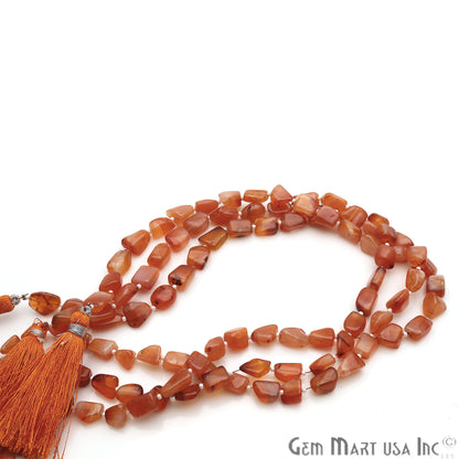 Carnelian Free Form 12x8mm Tumble Beads Gemstone Strands - GemMartUSA