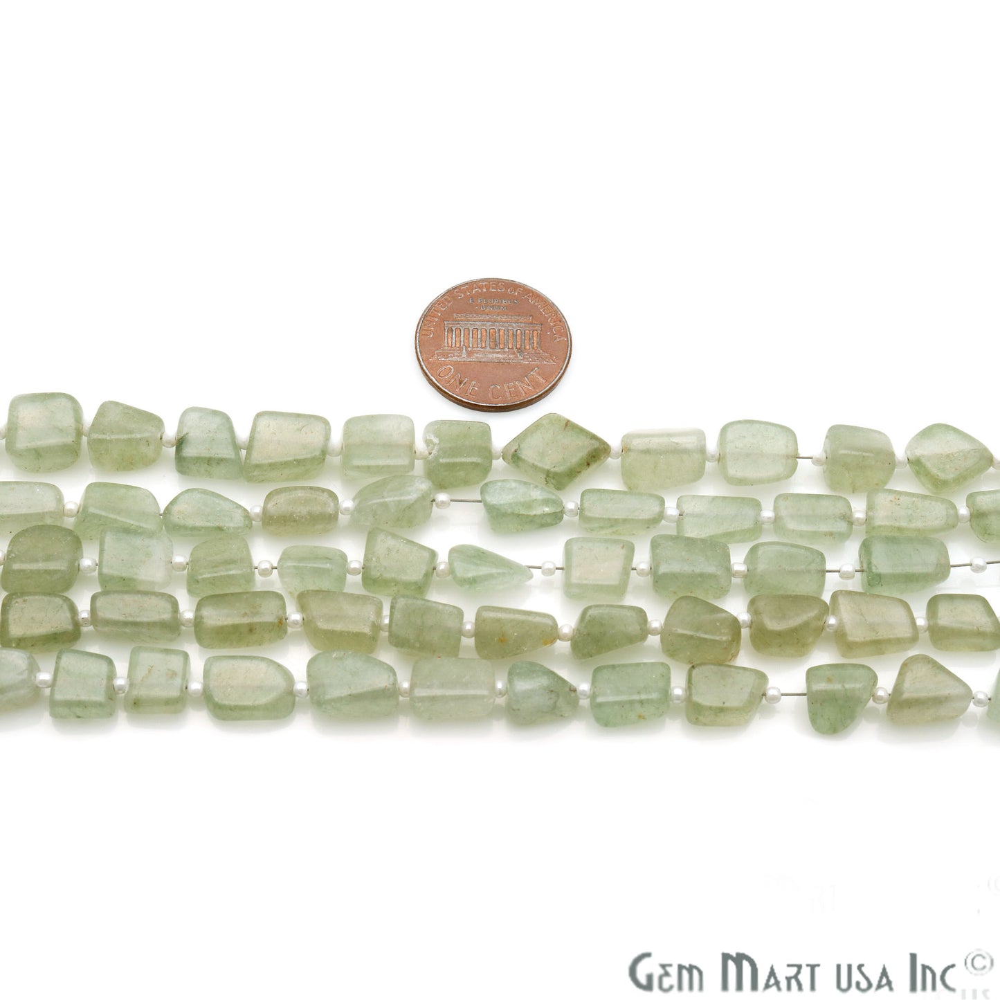 Aventurine Free Form 9x7mm Tumble Beads Gemstone Strands - GemMartUSA