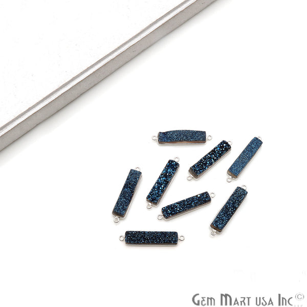 Blue Druzy Rectangle 30x7mm...