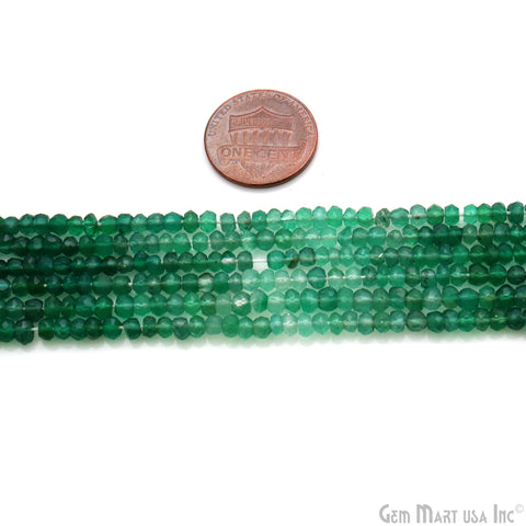 Green Onyx Shaded Micro Faceted Rondelle 3-4mm 13Inch Length AAAmazing quality 100 Percent Natural (RLGO-70010) (762709213231)