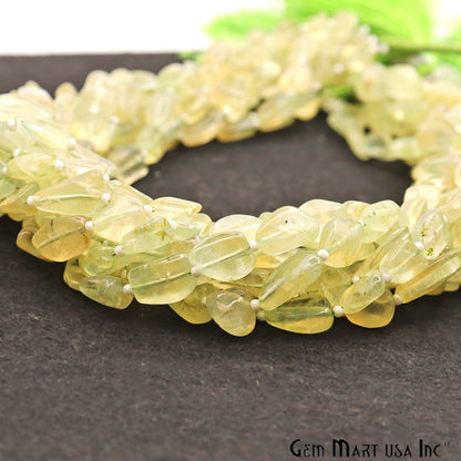 Prehnite Free Form 13x9mm Tumble Beads Gemstone Strands - GemMartUSA