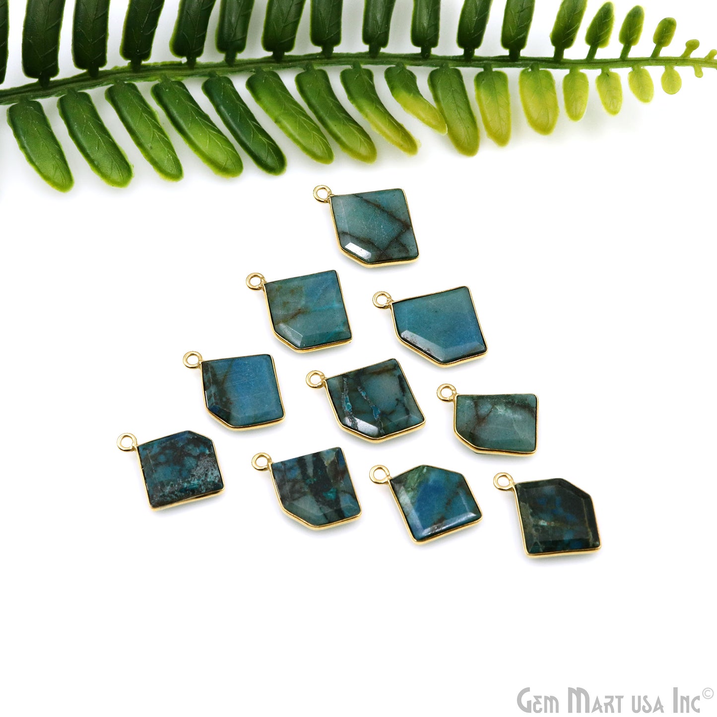 Free Form Single Bail 19x16mm Gold Plated Bezel Gemstone Connector