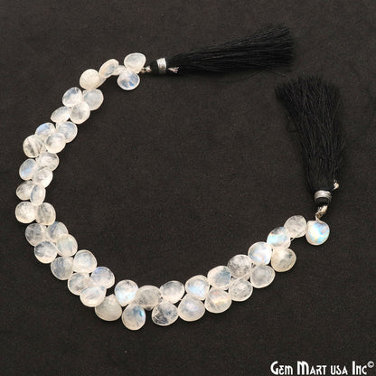 Rainbow Moonstone Onion Beads, 8 Inch Gemstone Strands, Drilled Strung Briolette Beads, Onion Shape, 8-9mm