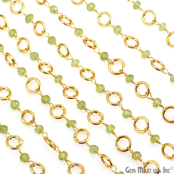 Peridot Beads 3-3.5mm Gold...