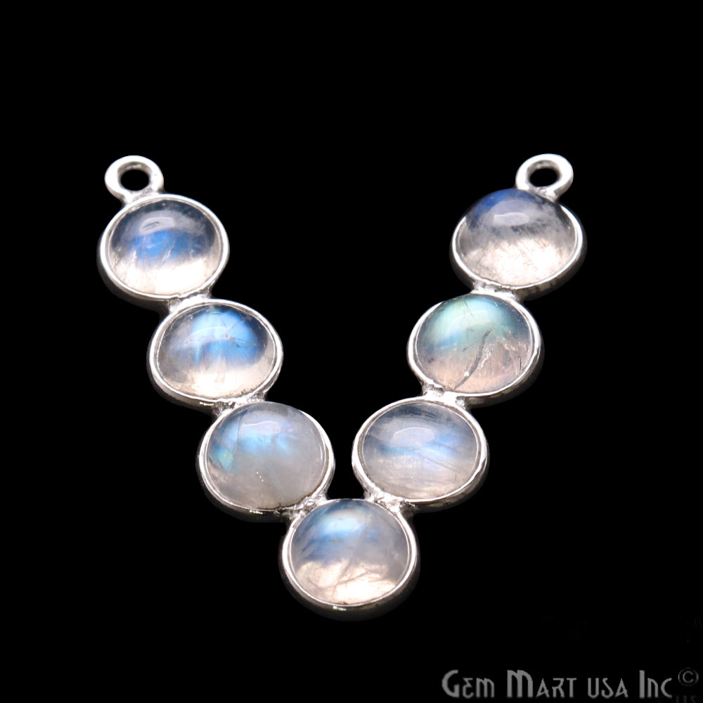 DIY Rainbow Moonstone 29x27mm Chandelier Finding Component (Pick Your Plating) - GemMartUSA