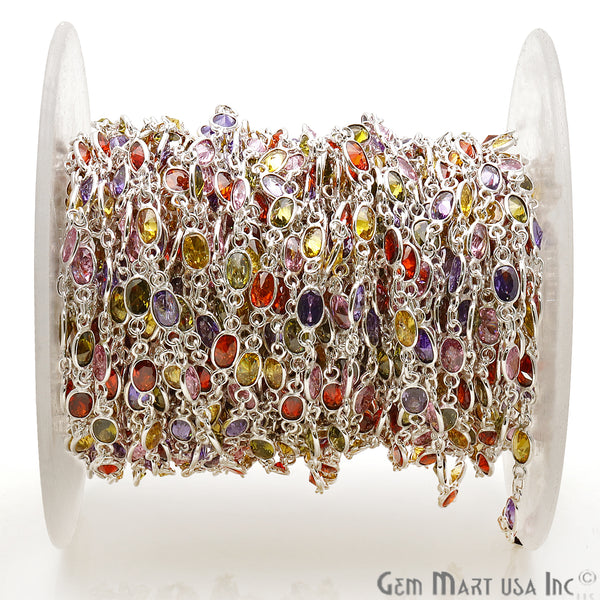 Multi Color Zircon Oval...