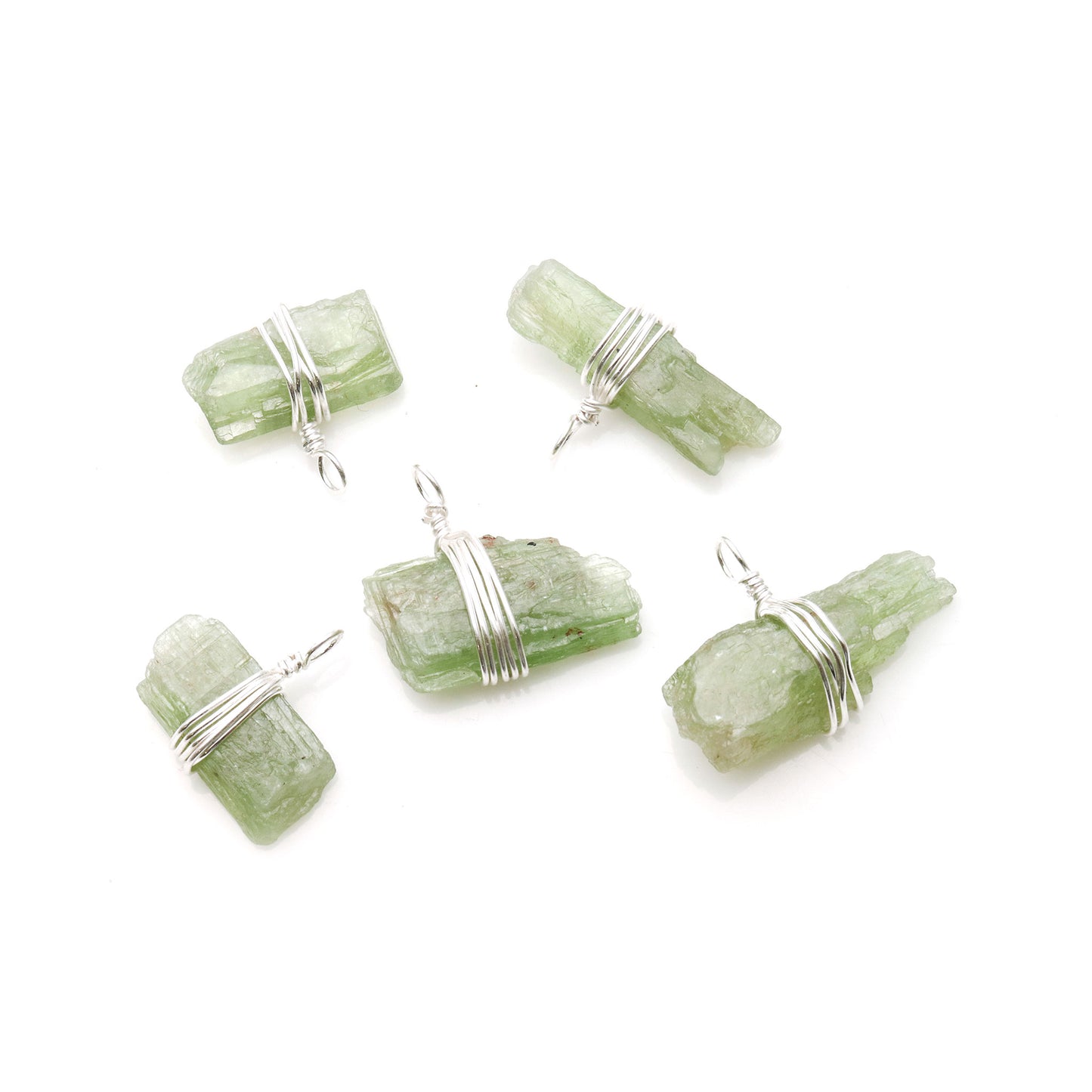 Free Form 30x18mm Silver Wire Wrapped Gemstone Connector