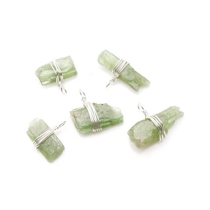 Free Form 30x18mm Silver Wire Wrapped Gemstone Connector