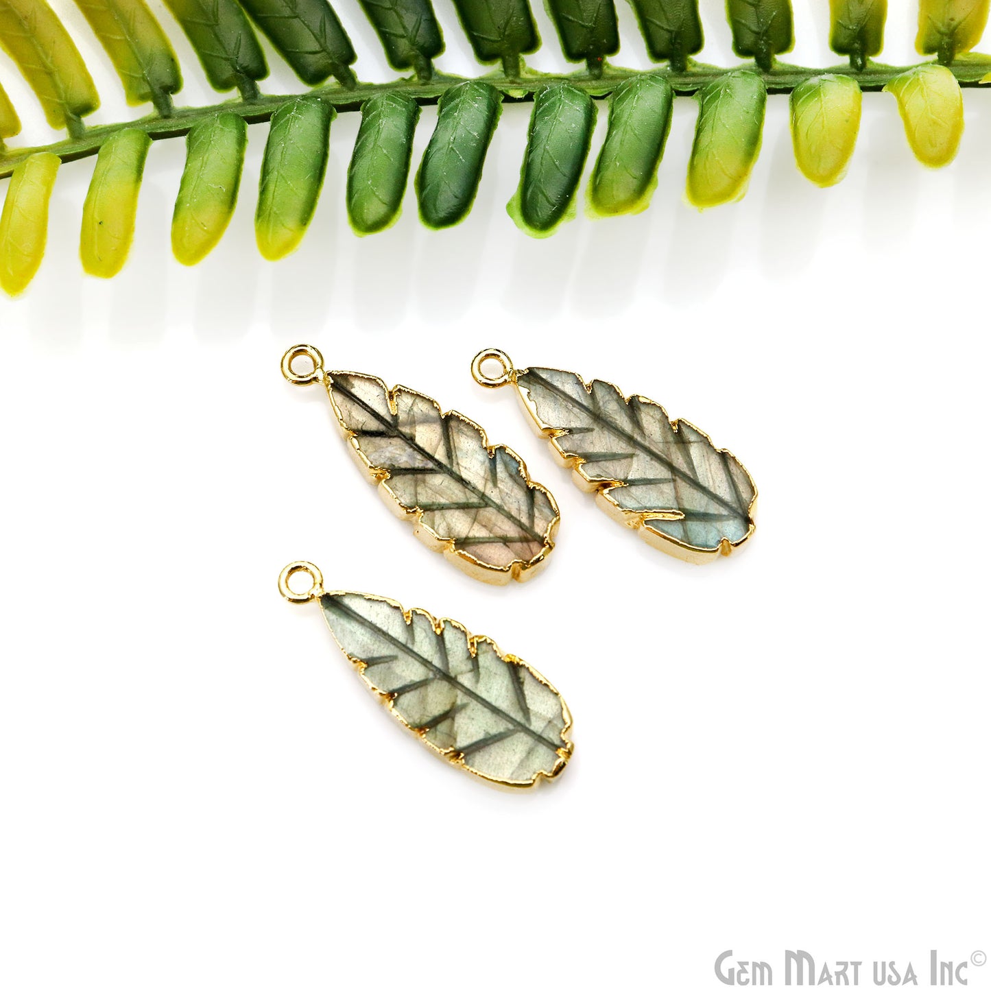 Flashy Labradorite 28x10mm Cabochon Pears Single Bail Gold Electroplated Gemstone Connector