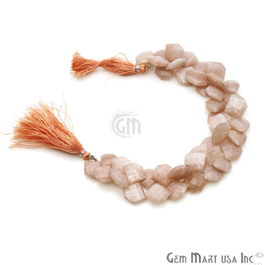 Sunstone Freeform 18x15mm Crafting Beads Gemstone Briolette Strands 8 Inch - GemMartUSA