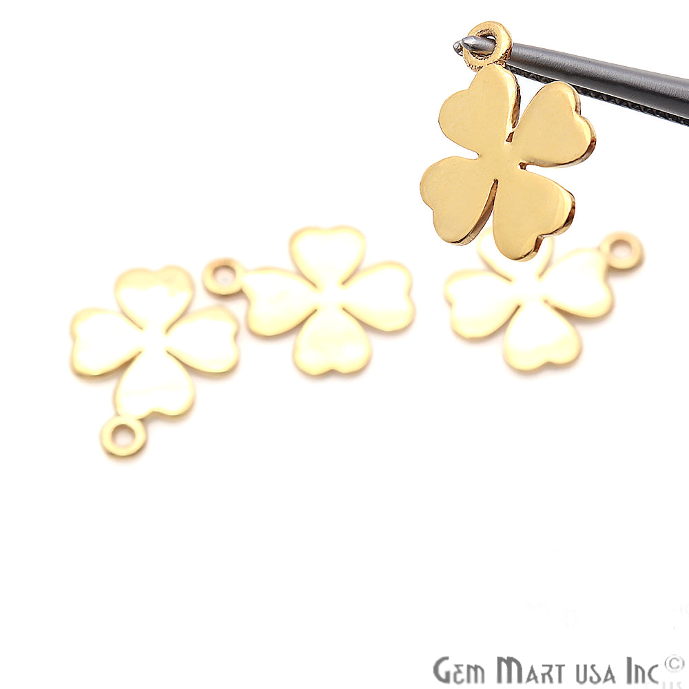 Flower Shape Gold Plated 15x12mm Finding Charm Connector - GemMartUSA