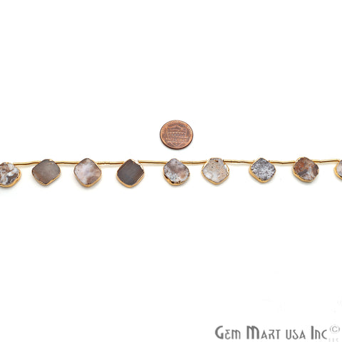 Dendrite Opal Free Form 18x15mm Crafting Beads Gemstone Strands 9INCH - GemMartUSA