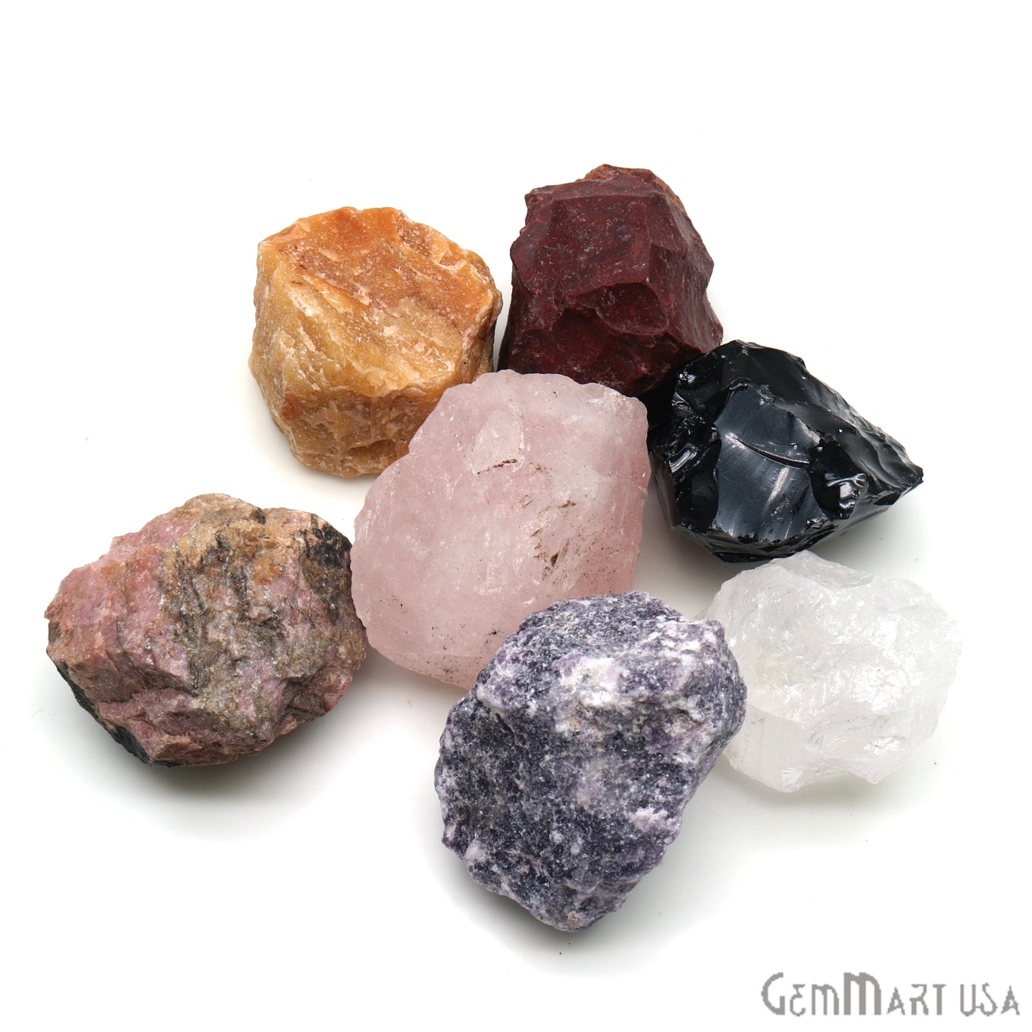 7pc Lot Healing Raw Crystals Set Mixed Rough Gemstones Madagascar Minerals