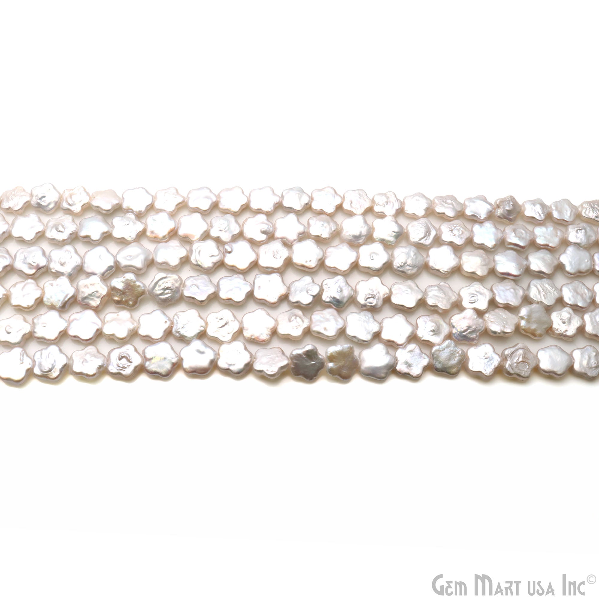 Pearl Free Form 10mm Beads Strand 16" (42 Beads)