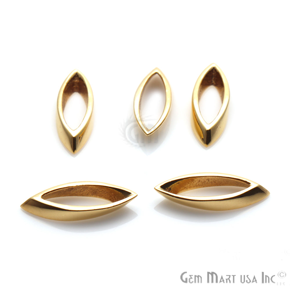Evil Eye Finding, 16x5mm Gold Finding, Filigree Findings, Bracelets Charm - GemMartUSA