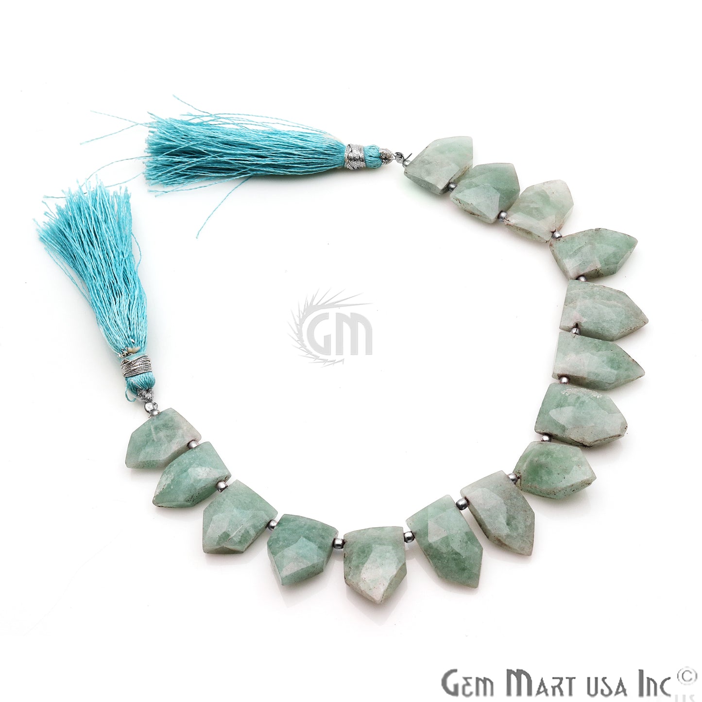 Aquamarine Pentagon 17x12mm Crafting Beads Gemstone Briolette Strands 8 Inch - GemMartUSA