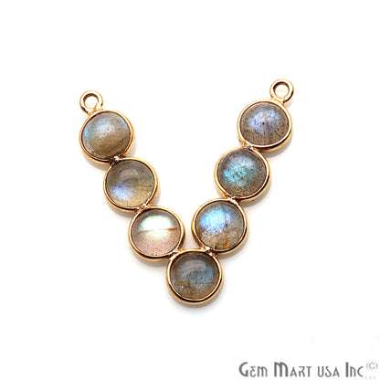 DIY Labradorite 32x29mm Gold Plated Chandelier Finding Component - GemMartUSA