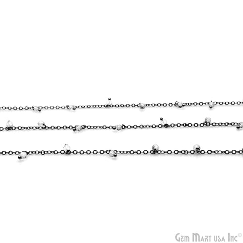 Crystal Faceted Beads 3-4mm Oxidized Cluster Dangle Chain