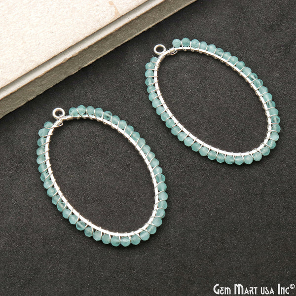 Aqua Chalcedony Oval Shape...