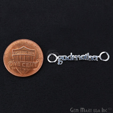 GODMOTHER Letter Silver Charm for Bracelet Pendants & Necklace - GemMartUSA